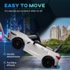 AIYAPLAY BMW M4 Licensed Electric Car for Kids, 12V Kids Electric Ride on with Remote Control, Suspension, Music, Horn, LED Lights, for Ages 3-5 Years, White