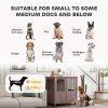 PawHut Dog Crate Furniture End Table, Pet Kennel for Small and Medium Dogs with Magnetic Door Indoor Animal Cage, Purple, 85 x 55 x 75 cm