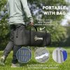 Outsunny 6-9 Man Large Tunnel Tent with 3 Bedroom, Living Area and Porch, 2000mm Waterproof Camping Tent, Portable with Bag, for Fishing Hiking Festival, Blue