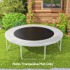 SPORTNOW Trampoline Replacement Mat with Eight Rows of Stitching, Spring Pull Tool, 72 V-Hooks, for 12ft Trampoline, Using 14cm Springs, Trampoline Jumping Mat, Black