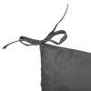 Outsunny Set of 2 Garden Chair Cushions 50W x 98L x 8D cm Comfortable Seat Pad with Backrest for Sunbeds, Rocking Chairs, Loungers for Outdoor & Indoor Use, Dark Grey