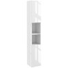 kleankin High Gloss Bathroom Cabinet, Free Standing Storage Cupboard with Doors and Adjustable Shelves, White
