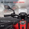 AIYAPLAY Honda Licensed 12V Kids Electric Motorbike, Ride on Motorcycle with Music, Headlights, Early Education Function, 2 Training Wheels, for 3-6 Years - Red