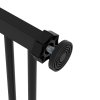 PawHut Dog Gate Stair Gate Pressure Fit Pets Barrier Auto Close for Doorway Hallway, 74-87cm Wide Adjustable, Black