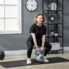 SPORTNOW Kettlebell, 12kg Kettle Bells with Handle for Home Gym Weight Lifting and Strength Training, Dark Blue and Grey