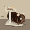 PawHut Cat Tree for Indoor Cats, 47cm Cat Tower with Scratching Post, Cat Bed, Cat Tunnel, Toy Ball, Cute Cat Tree Tower for Kittens and Cats, Dark Brown