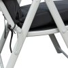Outsunny Sun Lounger Steel Frame Outdoor Folding Chaise Texteline Lounge Chair Recliner with Headrest & 7 Levels Adjustable Backrest, Black