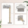 PawHut Cat Shelves, 4 Piece Cat Wall Furniture with Scratching Post, Steps, Jumping Platform, Ladder, Toy Balls, for Indoor Kittens, Light Grey