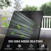 Outsunny Folding Sun Lounger, 5-Position Adjustable Reclining Garden Lounger, Garden Chaise Lounge Sunbed Recliner Chair with Steel Frame for Beach, Porch, Patio, Camping, Black