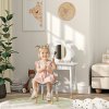 AIYAPLAY Kids Dressing Table with Mirror, Stool, Kids Vanity Table with Cloud Design, Drawer, for Ages 3-6 Years, White