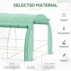 Outsunny 6 x 3 x 2 m Polytunnel Greenhouse with Roll-up Side Walls, Walk-in Grow House Tent with Steel Frame, Reinforced Cover, Zipped Door and 12 Mesh Windows for Garden, Green