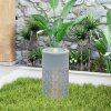 Outsunny 30 cm Tall Garden Waterfall Fountain with LED Lights and Pump, Garden Water Feature Water Fountain with Adjustable Flow and Cut-out Design for Indoor and Outdoor Decor, Light Grey