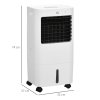 HOMCOM 3-in-1 Portable Air Cooler with 15 Litre Capacity, Evaporative Air Cooler with Automatic Oscillation, 3 Modes, 3 Speeds, Ice Boxes, Air Conditioner Fan for Home, Bedroom, Office