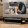 PawHut Raised Dog Bed, Portable Elevated Pet Cot with Breathable Mesh for Indoor Outdoor, for Large Dogs, 107 x 61 x 20 cm, Light Grey