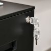 Vinsetto Metal Mobile File Cabinet with Wheels, Lockable 2 Drawer Filing Cabinet for A4, Legal, Letter, Compact Under Desk Storage Unit with Pre-Assembled Body for Home Office, 39 x 48 x 67cm, Black