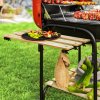 Outsunny Charcoal Barbecue Grill Portable BBQ Grill with 1840 cm? Cooking Area, 3 Shelves, Adjustable Vent, Lockable Lid, Wheels for Outdoor Cooking, Garden Party, Red