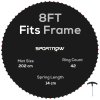 SPORTNOW Trampoline Replacement Mat with Eight Rows of Stitching, Spring Pull Tool, 42 V-Hooks, for 8ft Trampoline, Using 14cm Springs, Trampoline Jumping Mat, Black