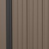 Outsunny 5ft x 3ft Lean to Garden Shed, Metal Outdoor Storage Shed with Single Lockable Door, Tool Storage Shed for Garden, Patio, Brown