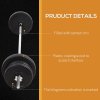 HOMCOM 65kg Adjustable Barbell Weights Set, 2-in-1 Dumbbells and Barbell Set with Knurled Bar, Free Weights Training Equipment, for Home Gym, Exercise