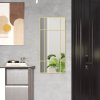 HOMCOM Rectangle Wall Mirror, 110 x 50cm Window Style Vanity Mirror with Metal Frame, Decorative Hanging Mirror for Living Room, Bedroom, Entryway, Vertical or Horizontal, Gold Tone
