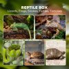 PawHut Glass Reptile Terrarium, 12L Vivarium for Lizards, Frogs, Snakes, Turtles, Tortoises, with Ventilation, 20 x 20 x 30cm