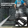 Outsunny 1800W High Pressure Washer, 150 Bar Pressure, 420 L/h Flow, Portable Power Washer Jet Wash Cleaner with Adjustable Nozzle, 6M Hose, Hose Reel, Steel Handle for Home Patio Car Driveway, Blue