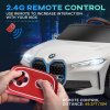 HOMCOM BMW i4 Licensed 12V Electric Car for Kids, Kids Electric Ride-on with Remote Control, Suspension Wheels, Music, Horn, Lights, MP3 Slot, Portable Battery, for Ages 3-6 Years - White