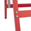 HOMCOM Set of 2 Adjustable Telescopic Builders Trestle, DIY Steel Work Bench Carpenter, Folding Saw Horse Tools Red