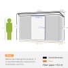 Outsunny 8.5 x 6ft Metal Shed with Lightsky Panels, Garden Storage Tool House with Double Doors for Garden, Patio and Lawn, Grey