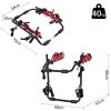 HOMCOM Foldable 3 Bike Carrier Rear Hitch Mount Bicycle Rack W/ Straps Car Trunk SUV Travel Transit