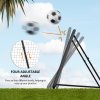 HOMCOM Football Rebounder Net with 5 Adjustable Angles, Foldable Football Kickback Target Goal for Garden Training Teaching