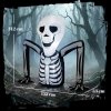 Outsunny 140 cm Inflatable Ground Crawling Skeleton, Scary Halloween Decoration, Blow Up Decoration with Built-in LED Lights for Garden Indoor Outdoor Decor