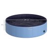 PawHut Foldable Dog Paddling Pool Pet Cat Swimming Pool Indoor/Outdoor Collapsible Summer Bathing Tub Shower Tub Puppy Washer (120 x 30H cm, Blue)