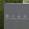 Outsunny Patio 3 Seater Swing Chair Bench Cover Outdoor Garden Furniture Rain Protection Cover Protector Waterproof Anti-UV, 215L x 155W x 150Hcm, Dark Grey