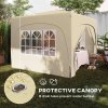 Outsunny 3 x 3(m) Pop Up Gazebo with Sides and Carry Bag, UPF50+, Height Adjustable Party Tent Instant Event Shelter for Garden, Outdoor, Patio, Sand