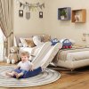 AIYAPLAY Sofa Slide, Indoor Toddler Slide with Extended Length for Bed, Stair, Easy to Assemble and Store, Blue