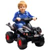 AIYAPLAY 6V Electric Quad Bike for Kids, Kids Electric Car Ride on ATV with Music, Forward Function, for Ages 2-6 Years, Black