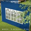 Outsunny Gazebo Side Panels with Window for 3x3(m) or 3x4m Pop Up Gazebo, 2 Pack Sides Replacement, Blue