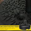 Outsunny Half Round Umbrella Base, Half Patio Parasol Stand Holder for Deck, Garden, 18 kg Capacity Water or 21 kg Capacity Sand, Fit 3.8 cm or 4.8 cm Pole, Black