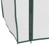 Outsunny 3 Tier Mini Greenhouse with Reinforced PE Cover, Portable Indoor Outdoor Greenhouse with Roll-up Door and Wire Shelves, 127H x 59W x 39D cm, White