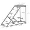 PawHut Chicken Activity Play Set with Swing, Chicken Coop Toy with Ladder, Platform for 2 Chickens, Hens, Grey