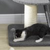 PawHut Cat Tree Tower, Cat Activity Centre, with Sisal Scratching Post, Multi Level Cat Climbing Frame Indoor, 48 x 48 x 92 cm, Dark Grey