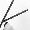 HOMCOM Freestanding Metal Coat Rack Stand 9 Hooks Clothes Tree with 1 Shelf Hat Display Hall Tree Hanger Bag Umbrella Hanging Organiser 