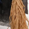 HOMCOM 190cm Witch with Broomstick Outdoor Halloween Decoration, Halloween Animatronic with Sound Activated, Light Up Eyes, Sound Effects, Animated Prop for Haunted House