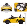 HOMCOM Lamborghini Aventador Licensed Kids' Electric Ride-on with Remote Control, 12V Powered Electric Car for Kids with Butterfly Doors, Auxiliary wheels, Music, Horn, Suspension - Yellow