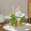 AIYAPLAY Baby Rocking Horse, Plush Ride on Dinosaur Seat with Safety Belt, 32 Songs, Wood Base, Hand Puppet