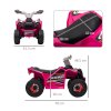 HOMCOM 6V Electric Quad Bike Kids Ride On All Terrain Vehicle with Forward Backward Function, for Ages 18-36 Months - Pink