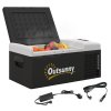 Outsunny 16L Car Refrigerator,  Portable Compressor Camping Fridge Freezer with 12/24V DC and 100-240V AC for Car, RV and Camping Use, Down to -20°C, Black