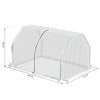 Outsunny Mini  Greenhouse Grow House PVC Cover Steel Frame White 99L x 71W x 60H cm