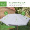 PawHut Walk in Chicken Run Chicken Coop Galvanised Outdoor Poultry Cage w/ Cover, for 10-15 Chickens, Hens, Rabbits, Ducks, 4 x 3.5 x 2.6m - Silver Tone